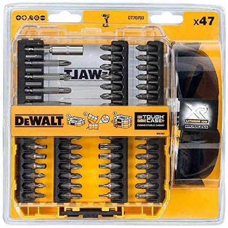 Set per avvitare + occhiali DeWalt 47 pezzi DT70703 -2