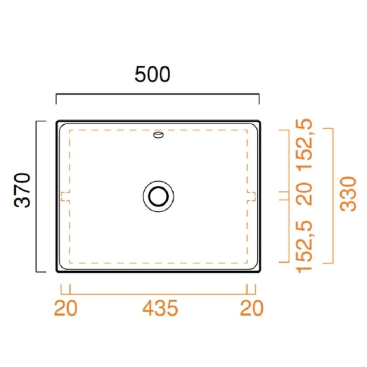 Lavabo 50x37 cm Verso Catalano -3