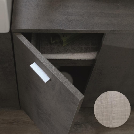 Mobile da bagno 60x50 cm Colavene 2 ante Volant -4