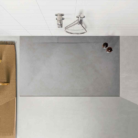 Piatto doccia 140x80 cm Agha creta effetto pietra Step -3