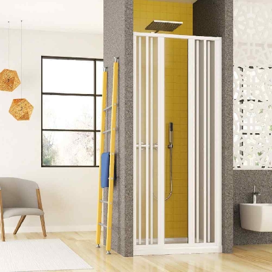 Box doccia nicchia da 120 a 130cm apertura centrale Sofia PVC -1