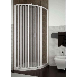Box doccia semicircolare 80x80 cm a due lati Roma PVC -1