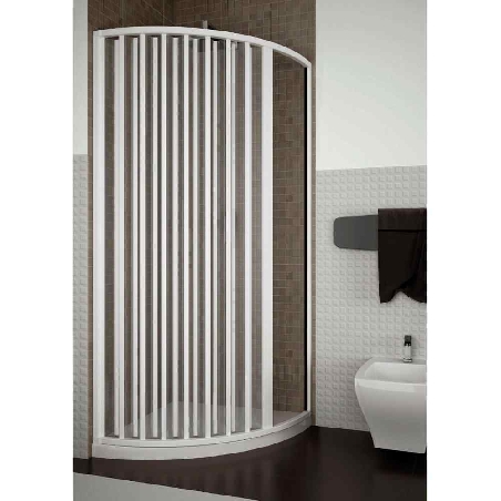 Box doccia semicircolare 80x80 cm a due lati Roma PVC -1