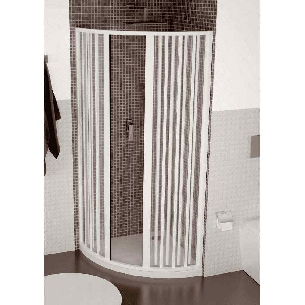 Box doccia semicircolare 90x90 cm a due lati Atene PVC -1