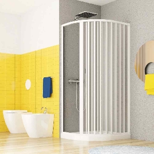 Box doccia semicircolare 70x90 cm asimmetrico Mosca PVC -0