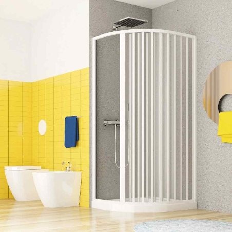 Box doccia semicircolare 70x120 cm asimmetrico Mosca PVC -0