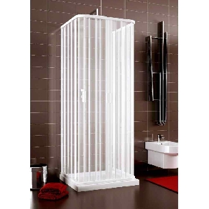 Box doccia tre lati 70x80x70cm apertura centrale Praga PVC -1