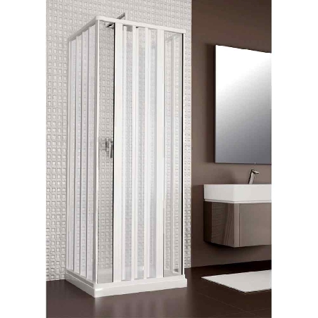 Box doccia tre lati 70x80x70cm apertura bilaterale Rio PVC -1