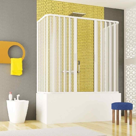 Box vasca 70x140x70 cm a tre lati Riga PVC -0