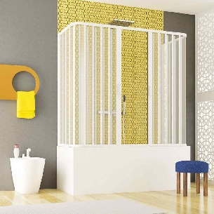 Box vasca 70x150x70 cm a tre lati Riga PVC -0