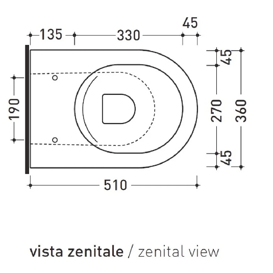 Wc a pavimento 51x36 cm Flaminia Bianco QK117RG -3