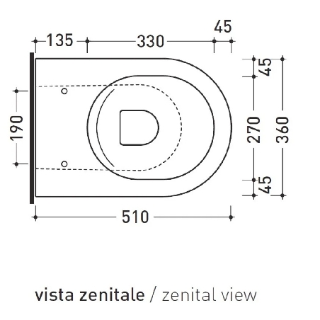 Wc a pavimento 51x36 cm Flaminia Bianco QK117RG -3