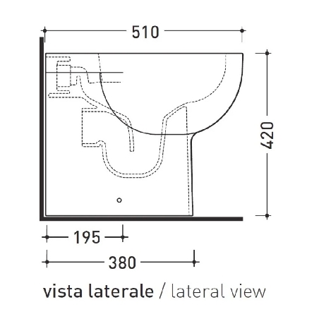 Wc a pavimento 51x36 cm Flaminia Bianco QK117RG -4