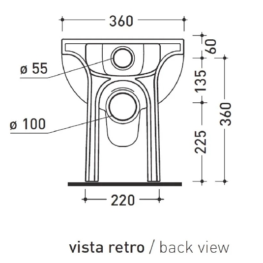 Wc a pavimento 51x36 cm Flaminia Bianco QK117RG -5