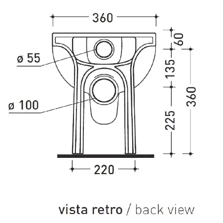Wc a pavimento 51x36 cm Flaminia Bianco QK117RG -5