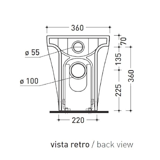 Wc a pavimento Flaminia 52x36 cm bianco App Plus AP117RG -5