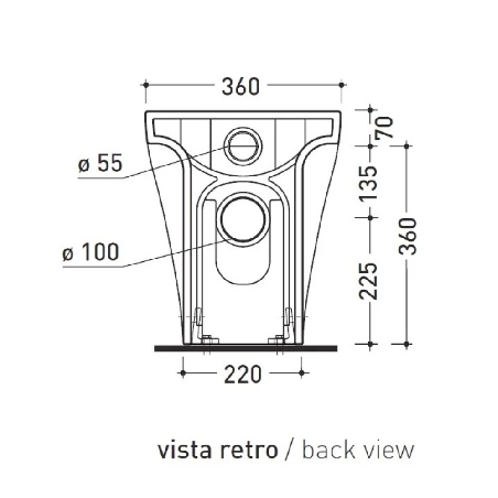 Wc a pavimento Flaminia 52x36 cm bianco App Plus AP117RG -5