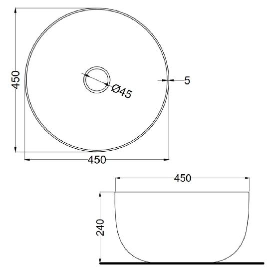 Lavabo da appoggio 45x45 cm Cielo Era -3