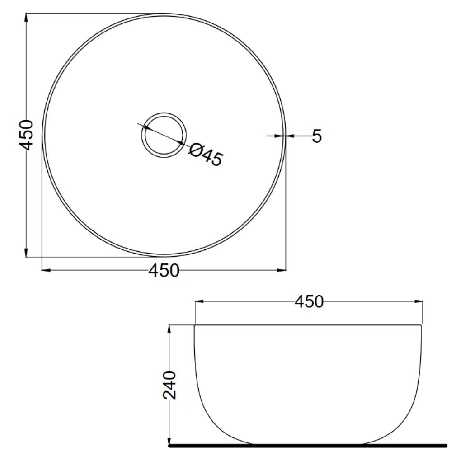 Lavabo da appoggio 45x45 cm Cielo Era -3