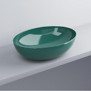 Lavabo da appoggio 58x42 cm Cielo Eco Small -0