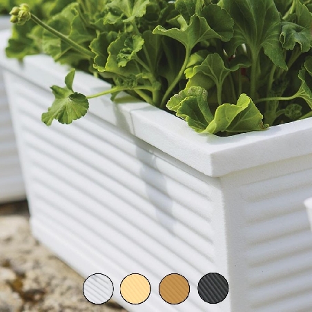 Balconiera 40x22cm in polietilene millerighe Rome Monacis -3