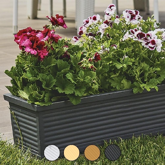 Balconiera 60x22 cm in polietilene millerighe Rome Monacis -4