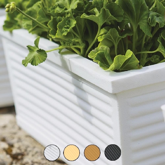 Balconiera 60x22 cm in polietilene millerighe Rome Monacis -3