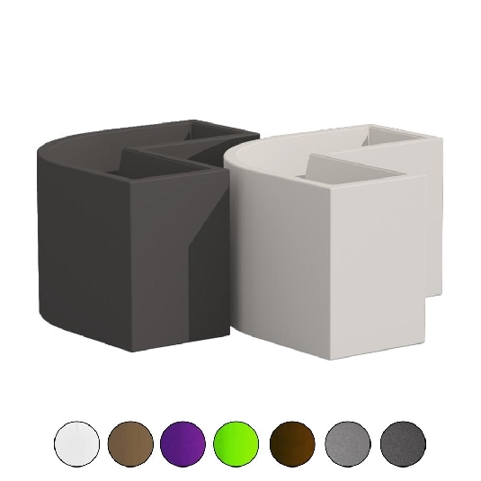 Vaso da giardino angolare 80x80x35 cm Flowerpot Monacis -11