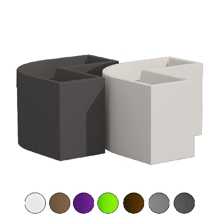 Vaso da giardino angolare 80x80x35 cm Flowerpot Monacis -11