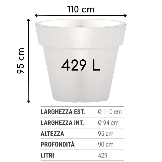 Vaso d'arredo Gemma 110 cm Monacis -14