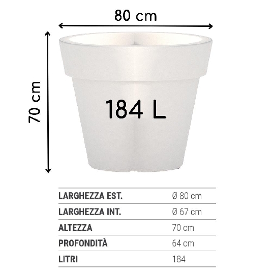 Vaso d'arredo Gemma 80 cm Monacis -8