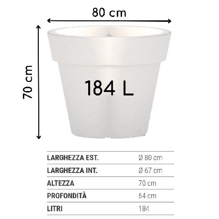 Vaso d'arredo Gemma 80 cm Monacis -8
