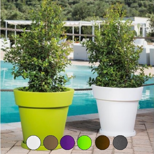 Vaso da giardino 50 cm in polietilene Gemma Monacis -15