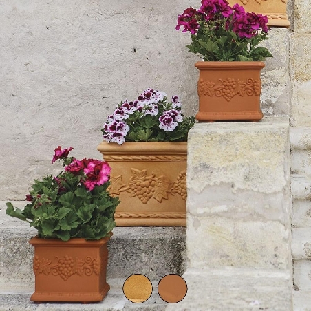 Fioriera da esterno in polietilene Quadro Uva 35 cm Monacis -4