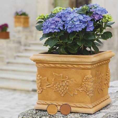 Fioriera da esterno in polietilene Quadro Uva 35 cm Monacis -1