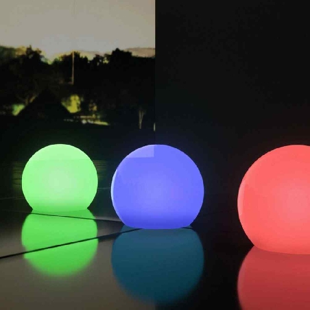 Sfera LED multicolor con batteria e solare Hoop Monacis -4