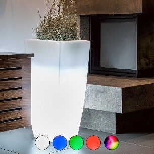 Vaso da giardino a LED Stilo Square Top Bright Monacis -0