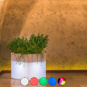 Vaso led 40x40x40h Cube Bright Monacis -0