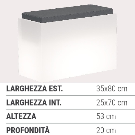 Pouf luminoso con cuscino interno/esterno Comfy Roomy Bright Monacis -6