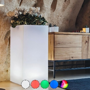 Vaso led 40 cm Cube Top Bright Monacis -0