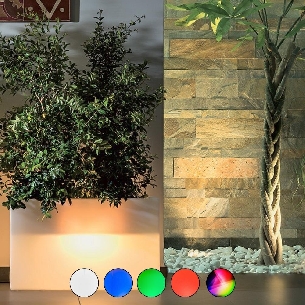 Vaso rettangolare LED Flowerpot Bright 80cm Monacis -0