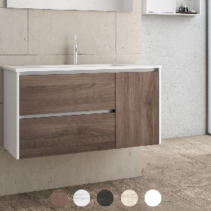 Mobile bagno sospeso + specchio led touch Ale Levi Mobili -0