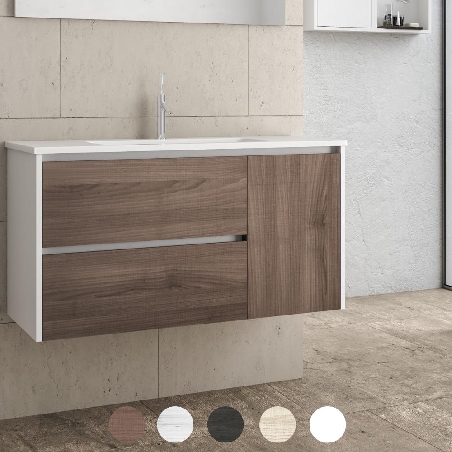 Mobile bagno sospeso + specchio led touch Ale Levi Mobili -0