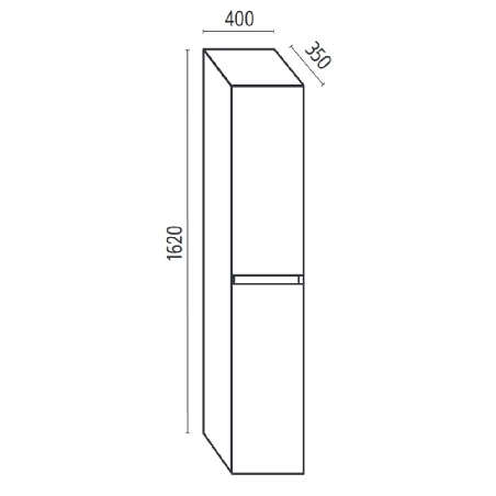 Mobile colonna bagno sospeso 162x40cm Ale Levi Mobili -2
