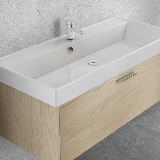 Mobile bagno 100cm + lavabo e specchio led Edo Levi Mobili -3