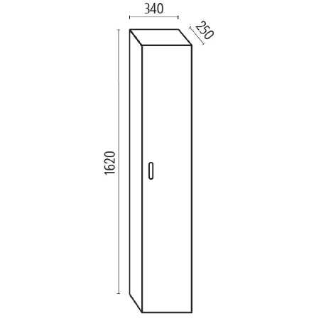 Colonna bagno sospesa 34x25x162 cm Edo Levi Mobili -2