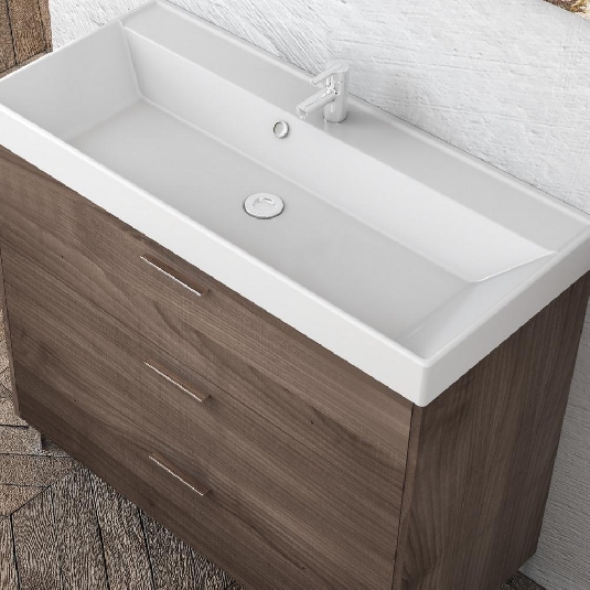 Mobile bagno con lavabo + specchio + lampada Leo Levi Mobili -2