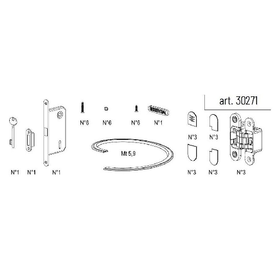 Kit Ferramenta Essential battente Scrigno -2