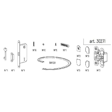Kit Ferramenta Essential battente Scrigno -2