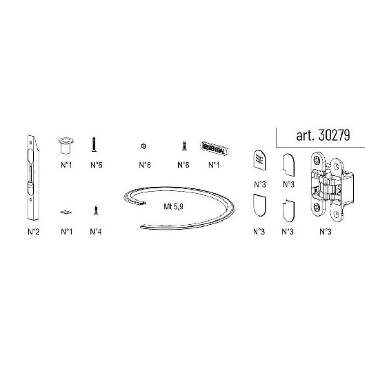 Kit Ferramenta Essential battente Scrigno -5
